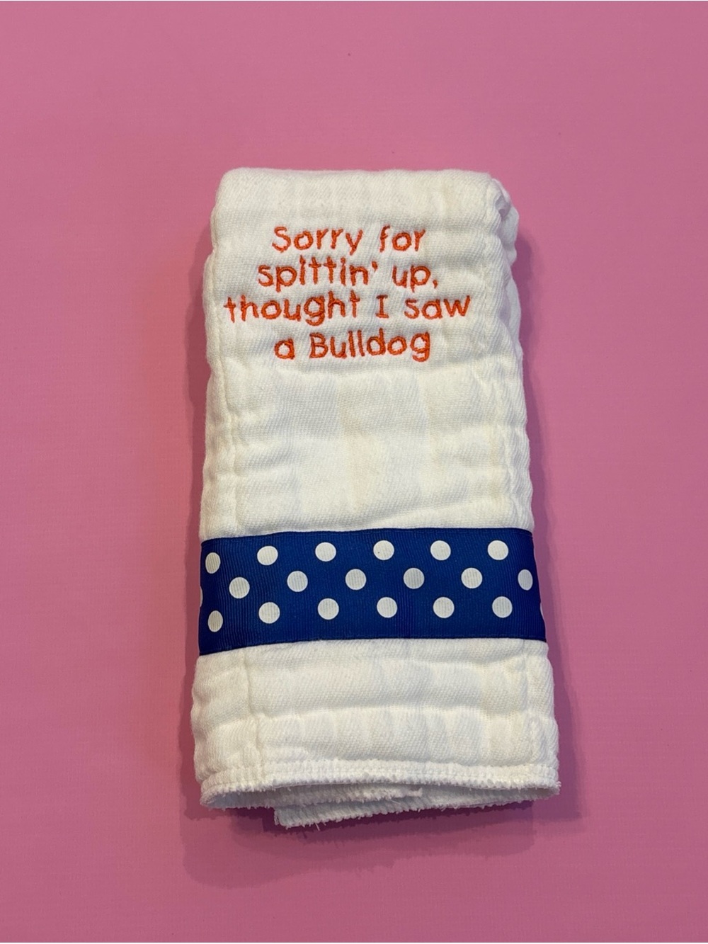 University of Florida Gators Burp Cloth Embroidered Blue & Orange